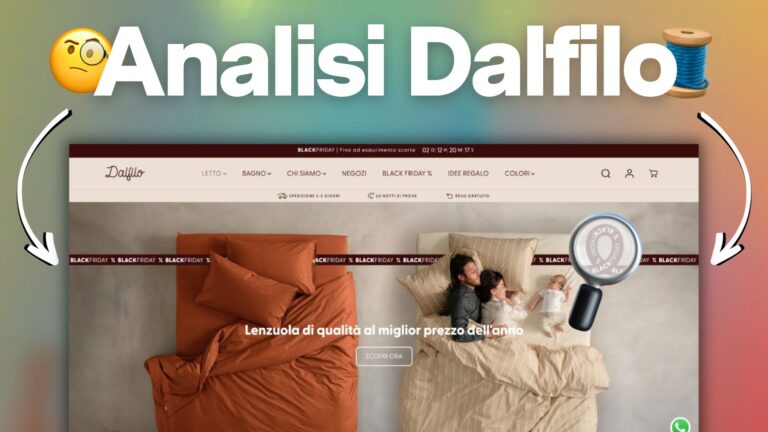 Dalfilo: analisi della landing page per il Black Friday
